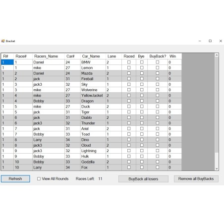 Trackmate Bracket Racing Tournament Auto Pairing Software